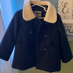 Navy blue peacoat